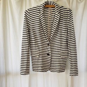 JCrew striped jersey cotton blazer